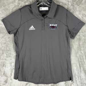 Adidas FAU Florida Atlantic University Owls Womens Tech Polo Shirt XL Gray